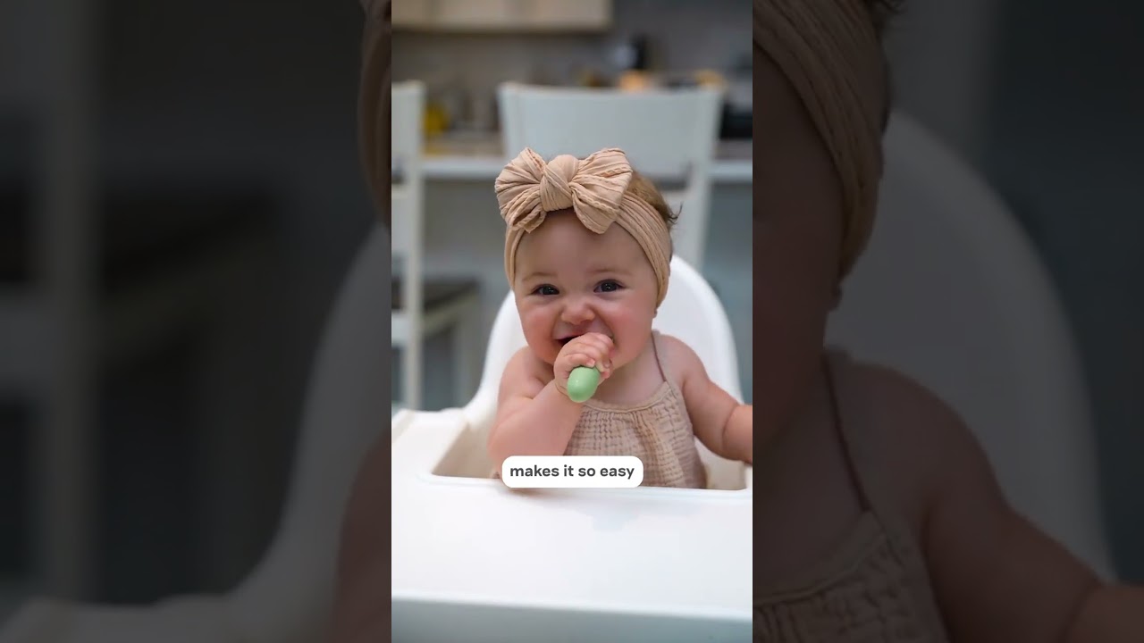 ezpz NEW Baby-Led&trade; Toothbrush + Sensory Tongue Depressor