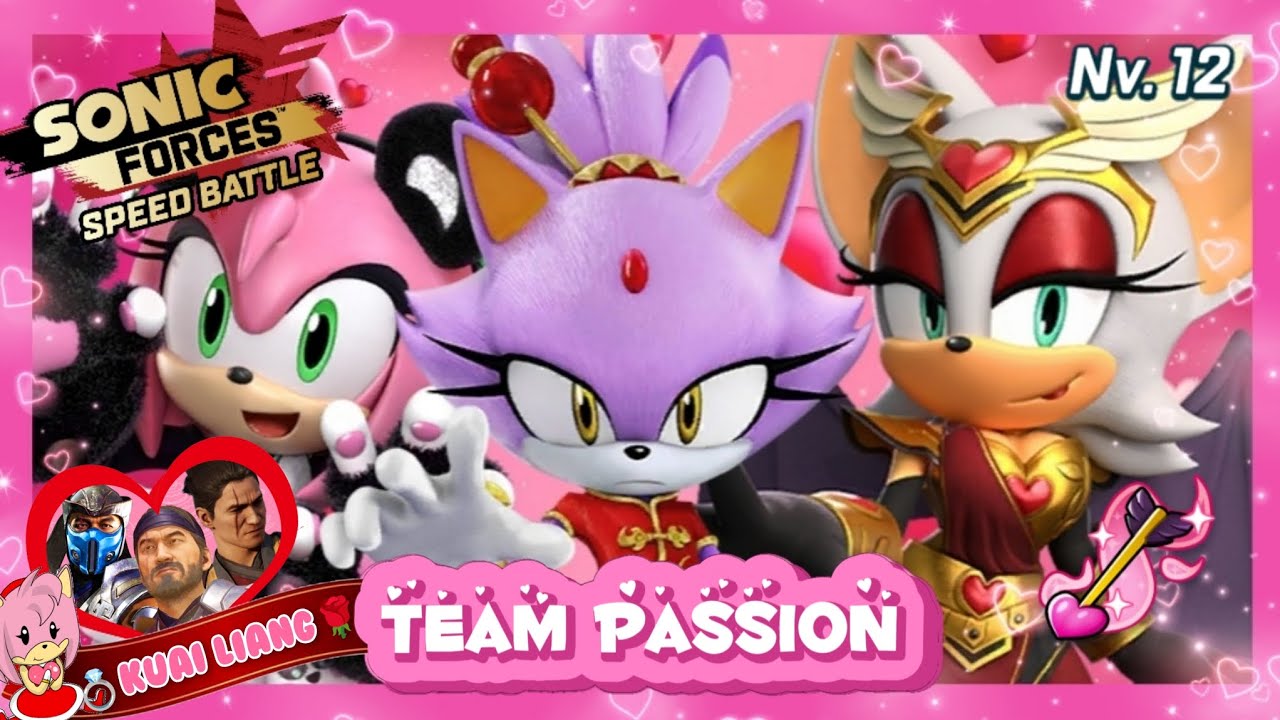 Sonic Forces Speed Battle: LunarBlaze, PandaAmy & ValentineRouge💜🩷🤍LV12 [TeamPassion]