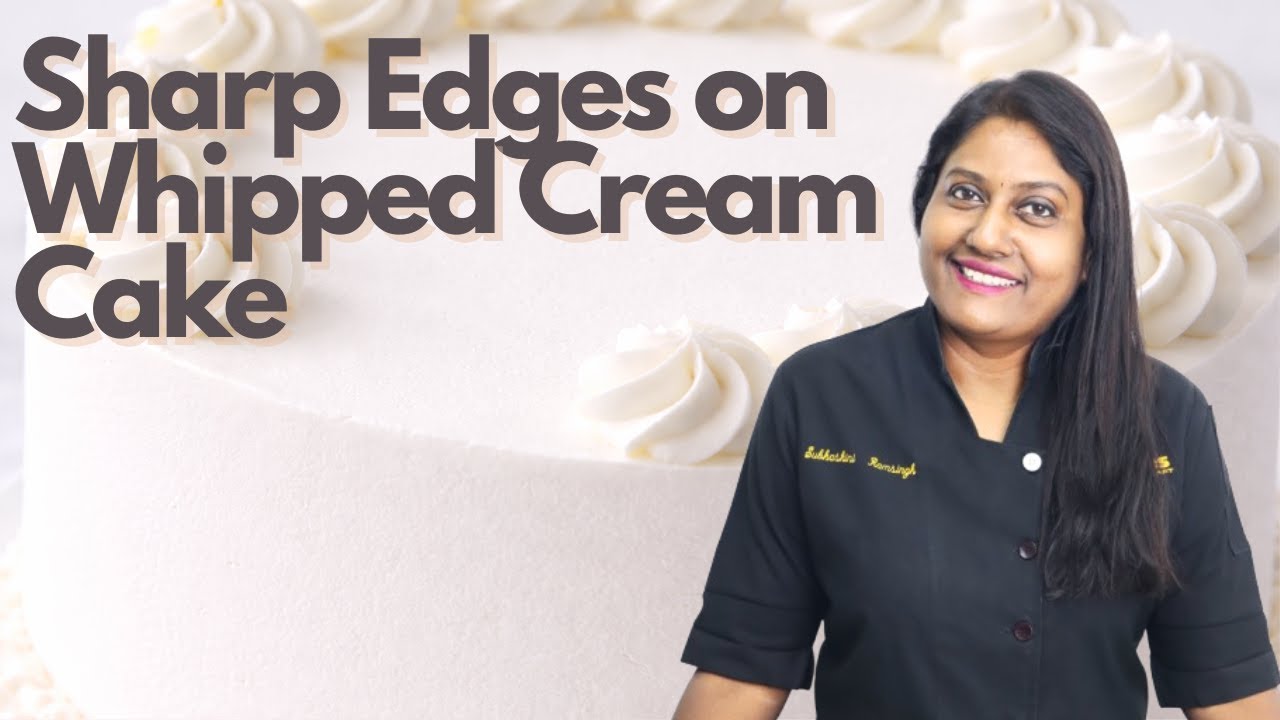 Sharp Edges on Whipped Cream Cake #whipped  #sharpedges #cakedecorating #bakingtutorial #fondbites