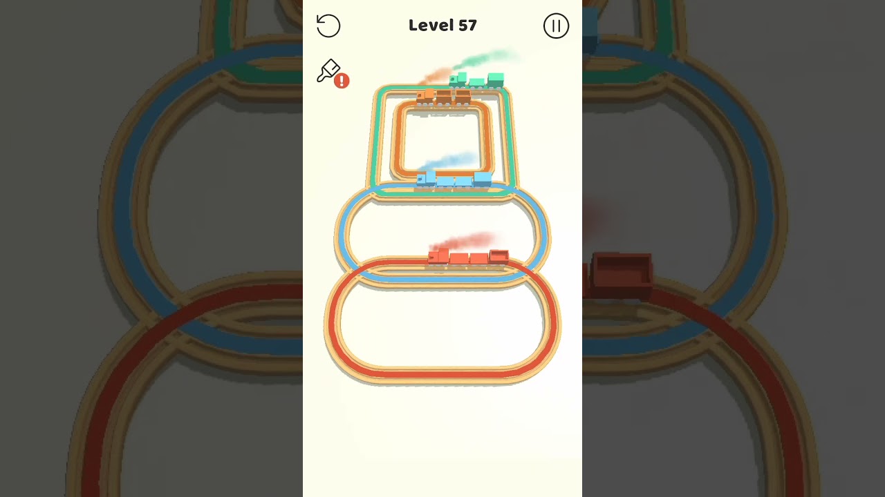 Trains On Time 🚂 Gameplay #FunGame All Levels 57-58 Android | IOS #Shorts