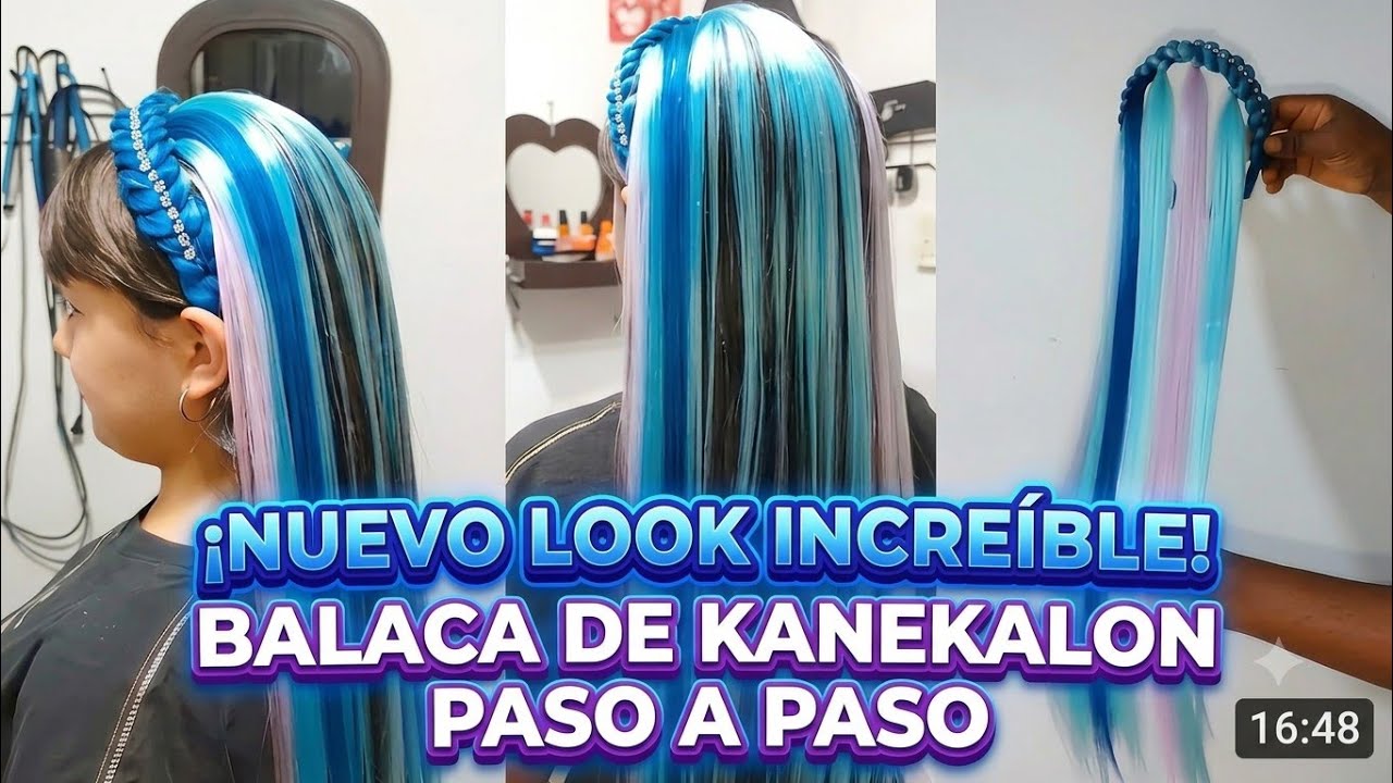 🎇Balaca con kanekalon, para peinados de fantasía🎆