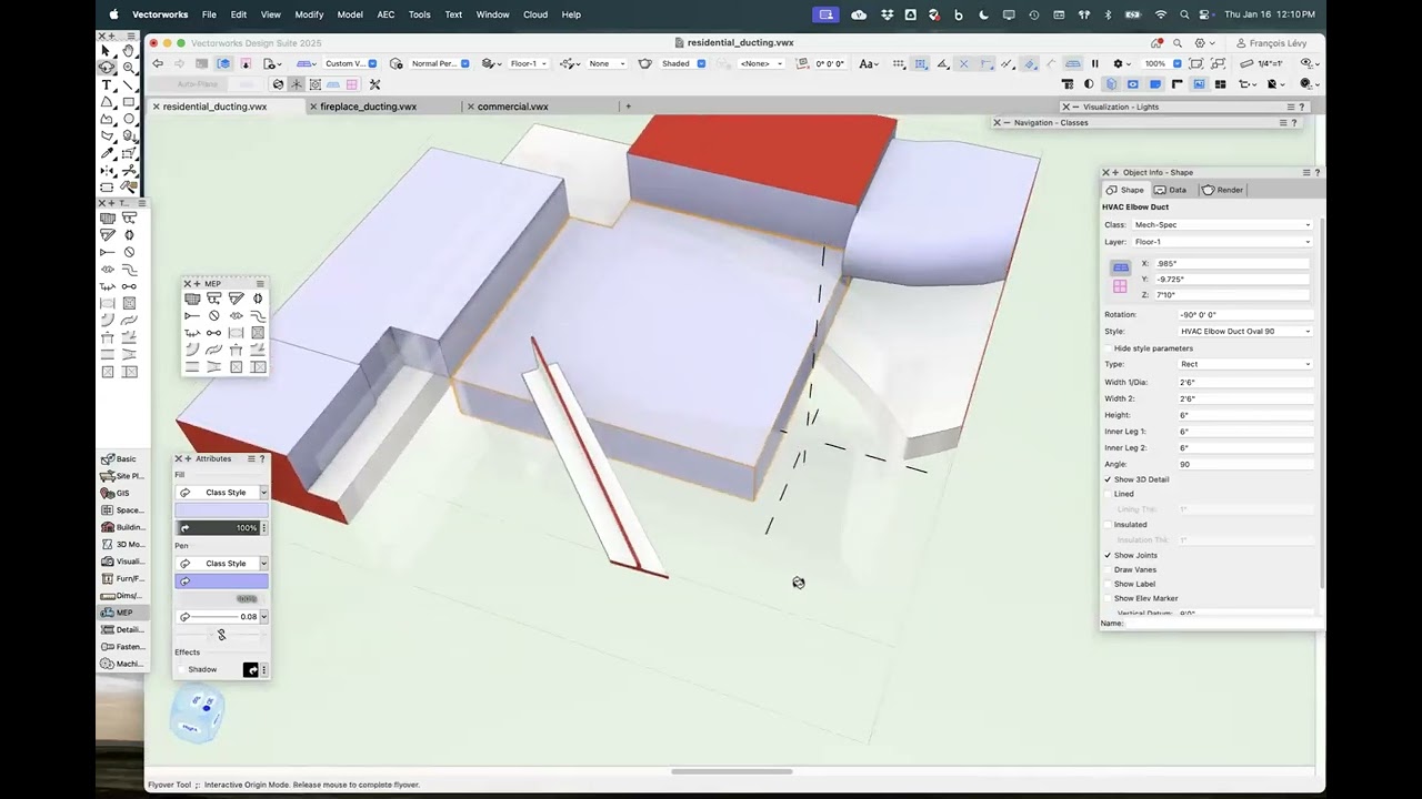 Austin Vectorworks Community, January, 2025: MEP tools