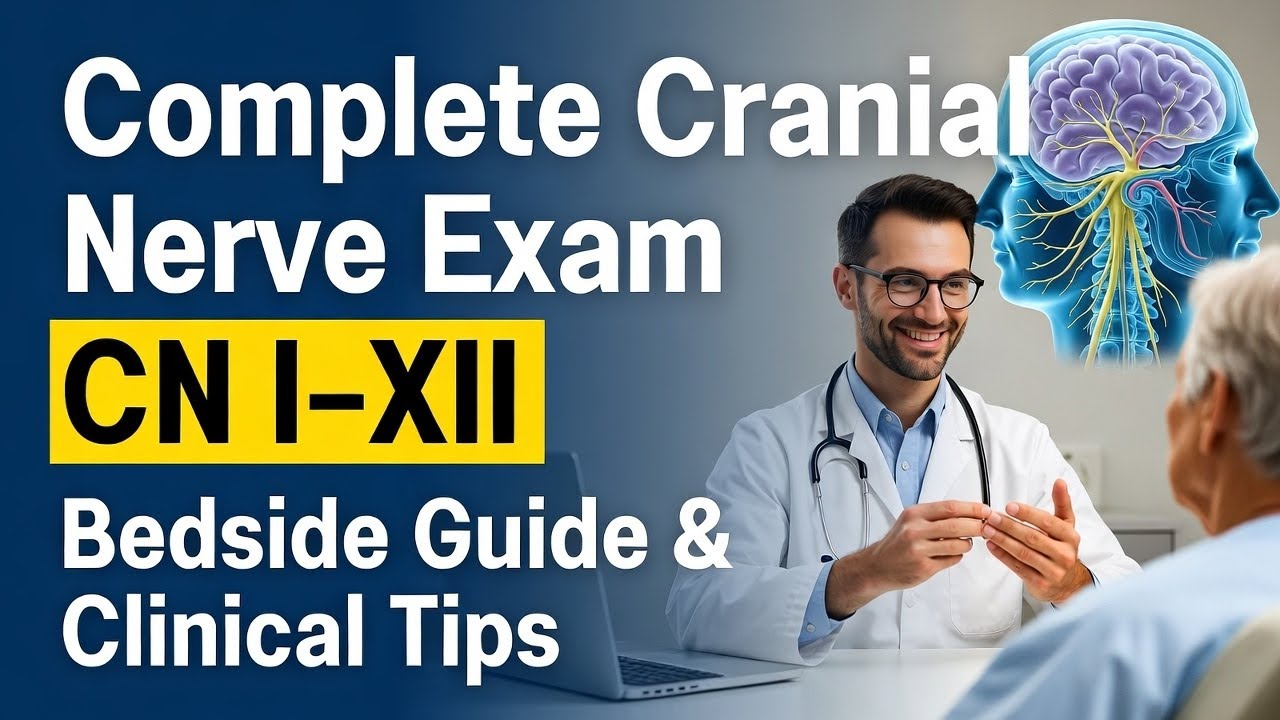 Complete Cranial Nerve Exam CN I–XII  High Yield Bedside Guide  Clinical Tips 
