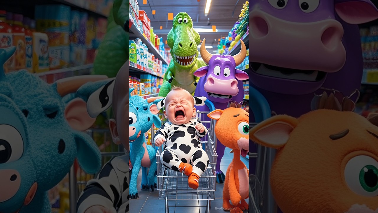 ❤️ Cat Sound 😻 Cute Baby Crying on Shopping Cart 👶🛒 #cat #gato #shorts #baby