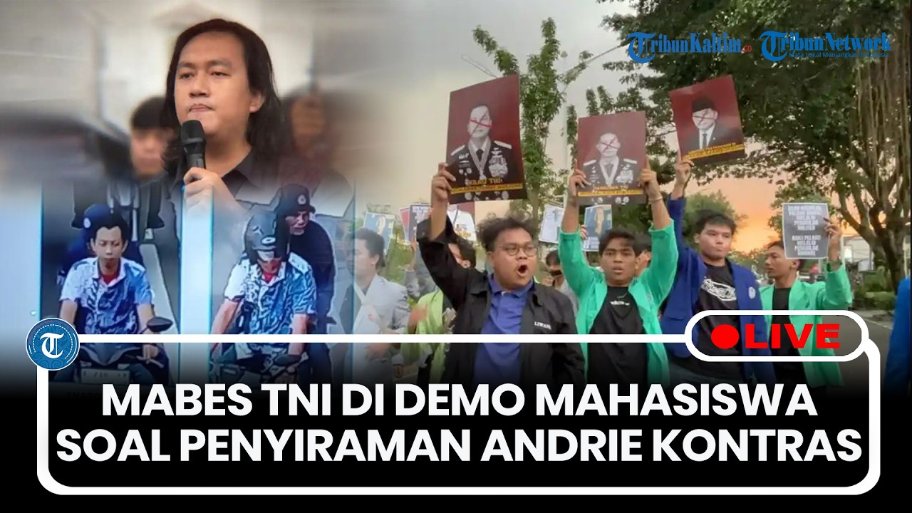 🔴LIVE: Mahasiswa Demo di Depan Mabes TNI Tuntut Usut Tuntas Penyiraman Aktivis Andrie KontraS