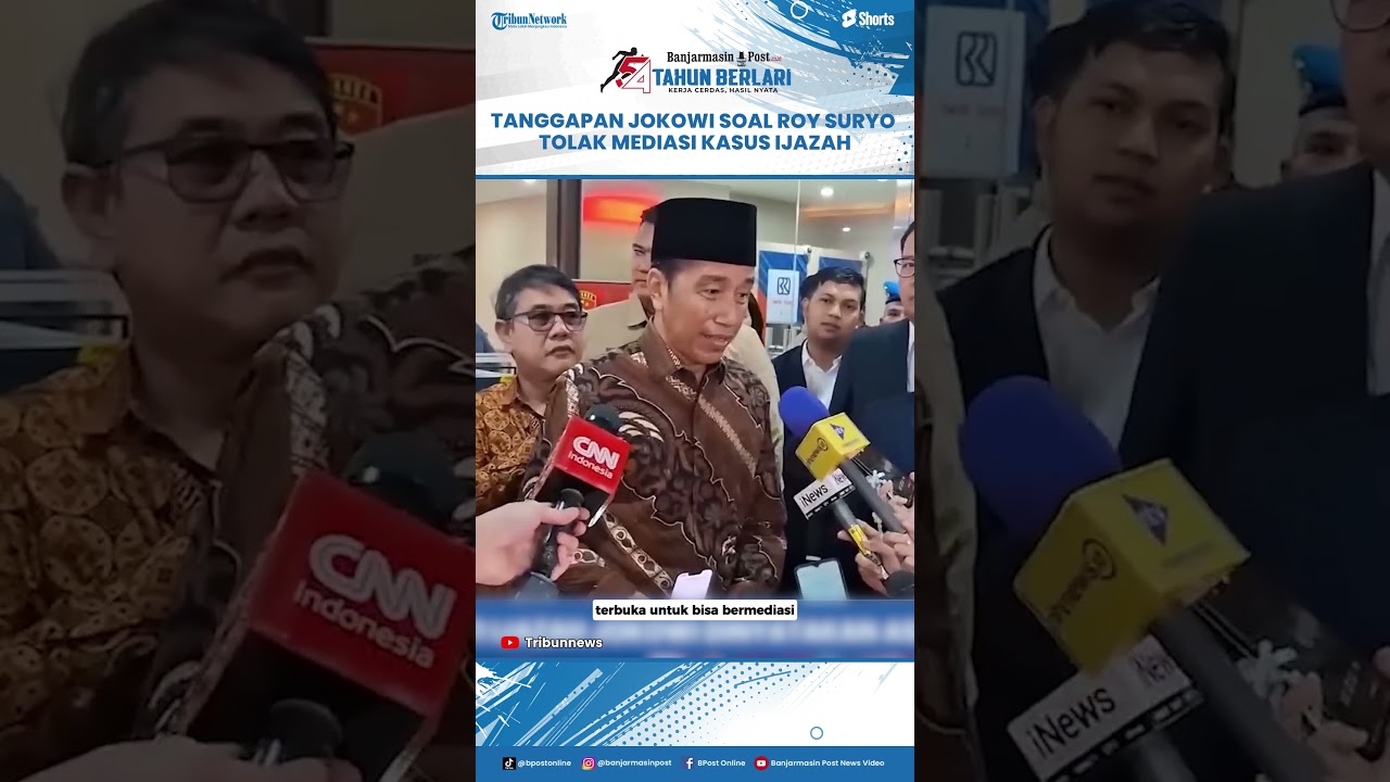 Tanggapan Jokowi Soal Roy Suryo Cs Tolak Mediasi Kasus Ijazah Palsu: Bisa Bermediasi