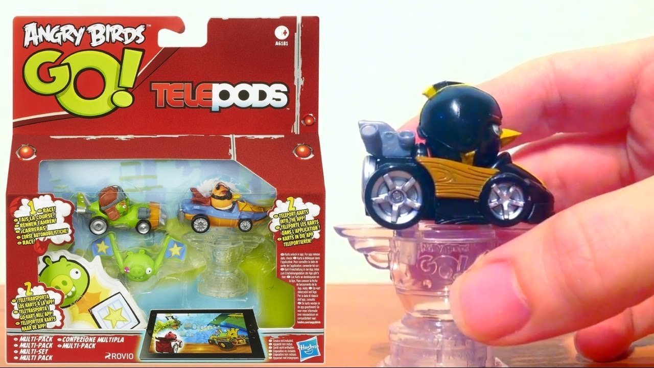 Angry Birds Go! iPad Telepods Mega Mahem (2 of 5) - Blue Birds, Pink Bird, Green Piggy