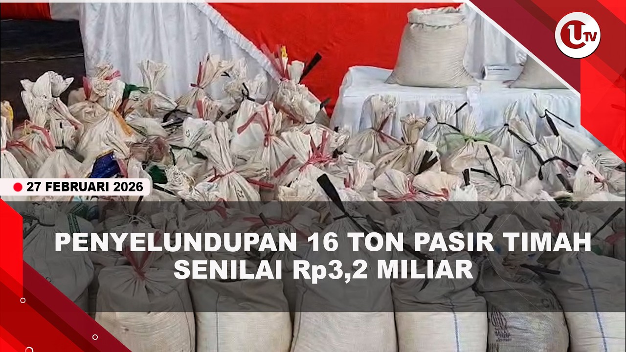 BEA CUKAI DAN BARESKRIM GAGALKAN PENYELUNDUPAN 16 TON PASIR TIMAH SENILAI Rp3,2 MILIAR | U-NEWS