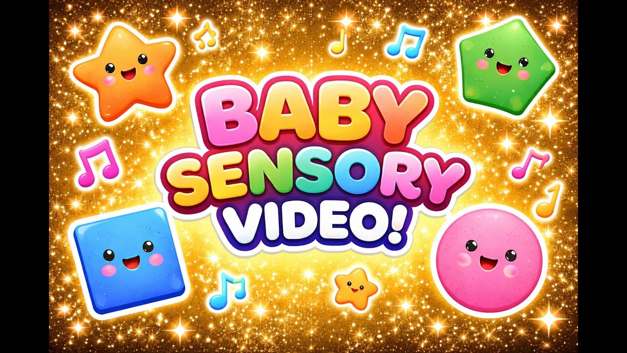 Baby Sensory Video with Original Music 🎵 | Colourful Shapes & Visual Stimulation