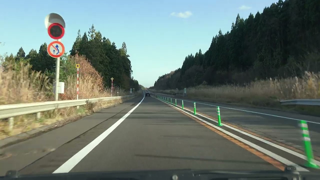 4K　秋田自動車道・上り　等速　昭和男鹿半島IC→協和IC