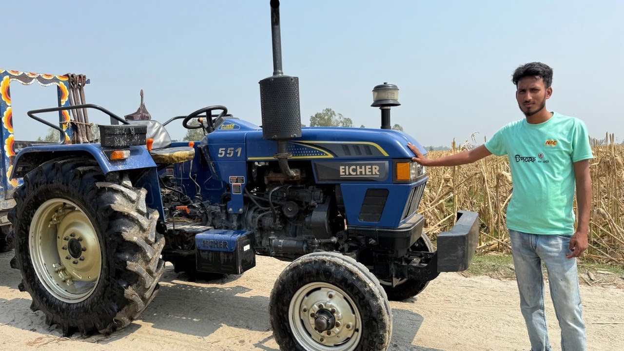আইশার 551 ট্রাক্টর রোটাভেটার ও ট্রলি সহ বিক্রয় | JR Tractor BD
