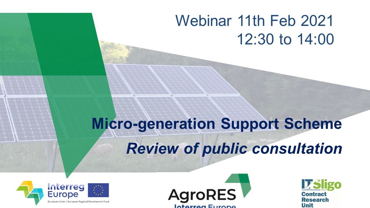 Micro-Generation Support Scheme​ - Review of Public Consultation Webinar