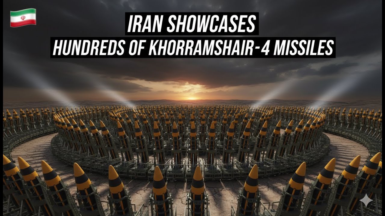 Iran Showcases Hundreds of Khorramshahr-4 Ballistic Missiles