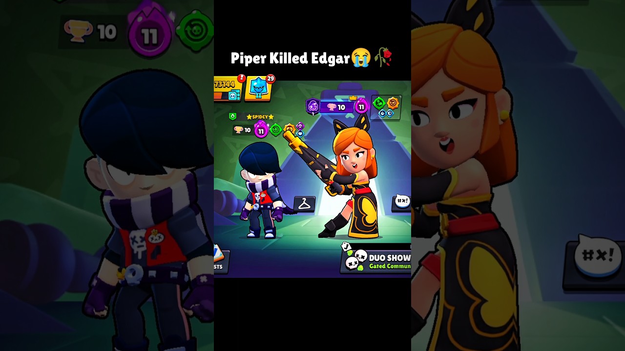 Piper Killed Edgar🤣.  #brawlstars #trending #shorts