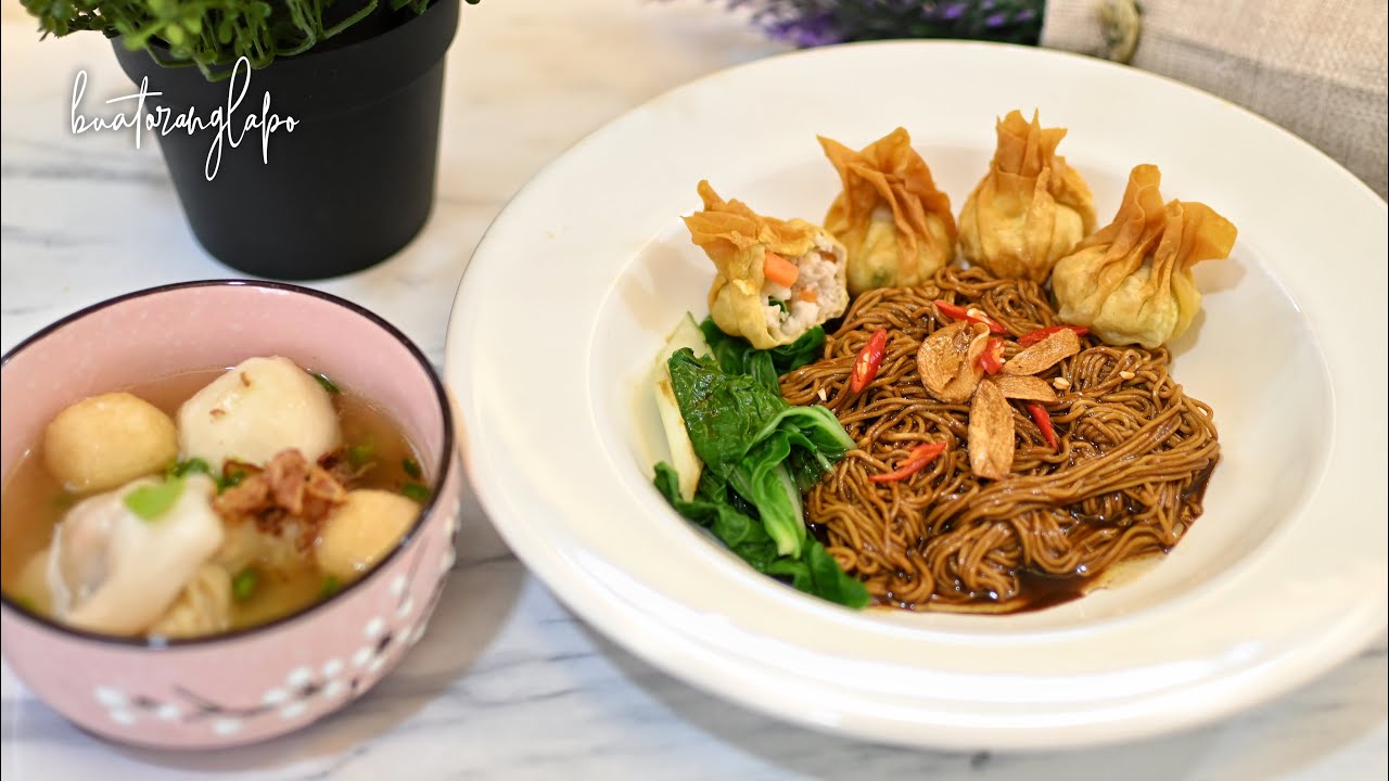 Mee Wantan Kicap, Wantan Goreng dan Sup Ringkas