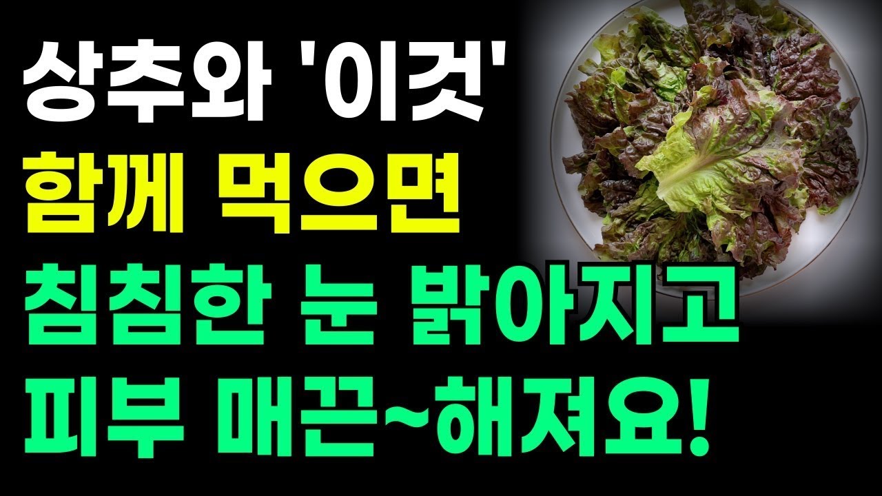 상추와 함께 먹으면 보약되는 음식 3가지와 레시피 총정리! 값비싼 영양제 대신 '이것' 드세요 I 눈에 좋고 피부에 좋은 바로 이것!!! 대박이네요..