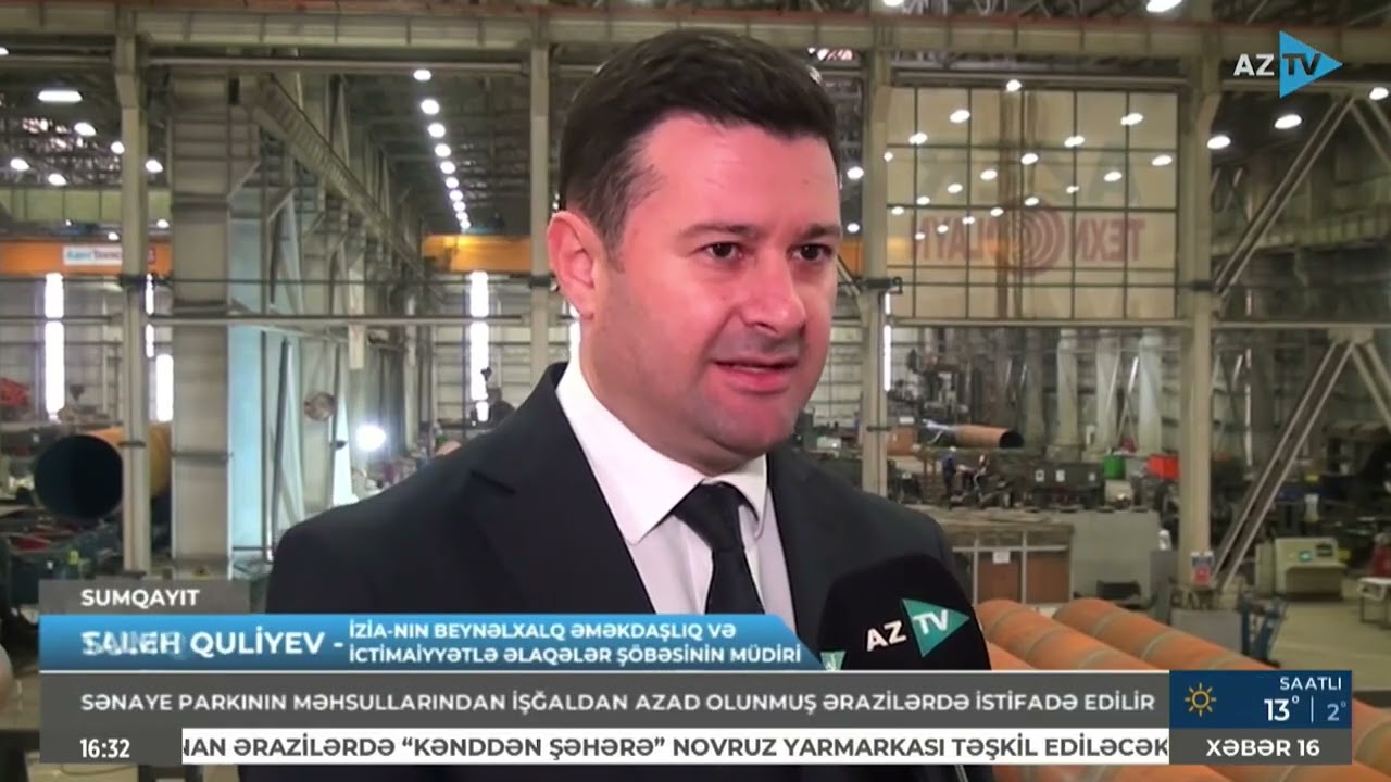 Sumqayıt Sənaye Parkında istehsal olunan məhsullardan Qarabağda bərpa işlərində istifadə edilir
