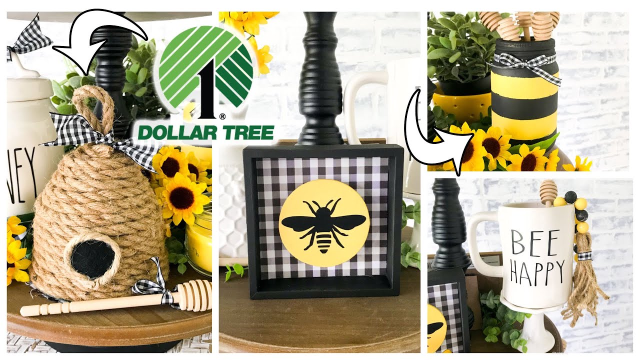 5 Dollar Tree DIY 🐝 Bee Themed Decor!