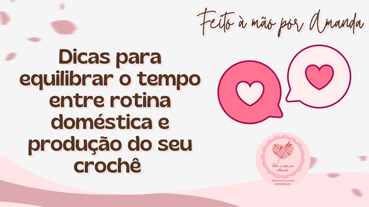 Um papo sobre como organizo meu dia para ser mais produtiva na confecção das minhas peças em crochê 