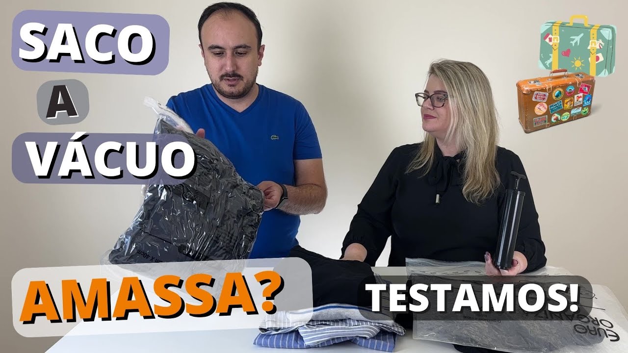 SACO A VÁCUO AMASSA A ROUPA? | Testamos SACO A VÁCUO