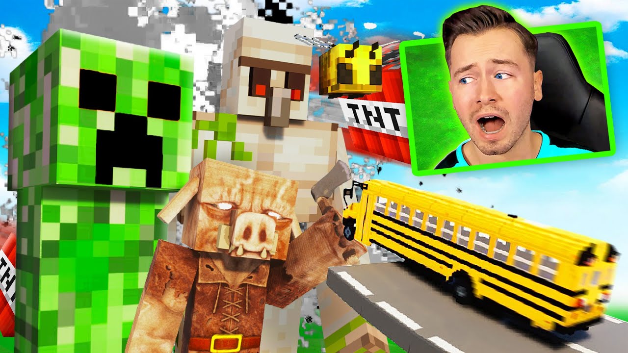 AUTOS vs ALLE MINECRAFT Kreaturen! 😱 (Teardown)