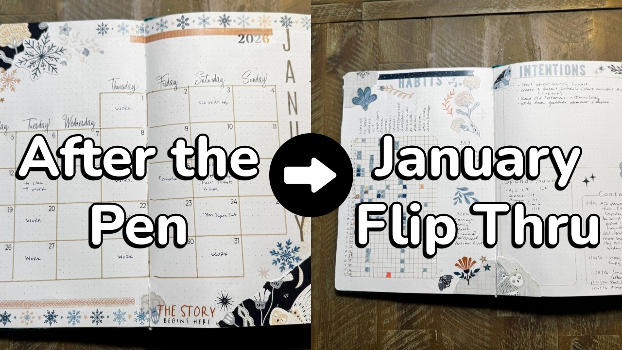 Flip thru of my completed January bullet journal spreads