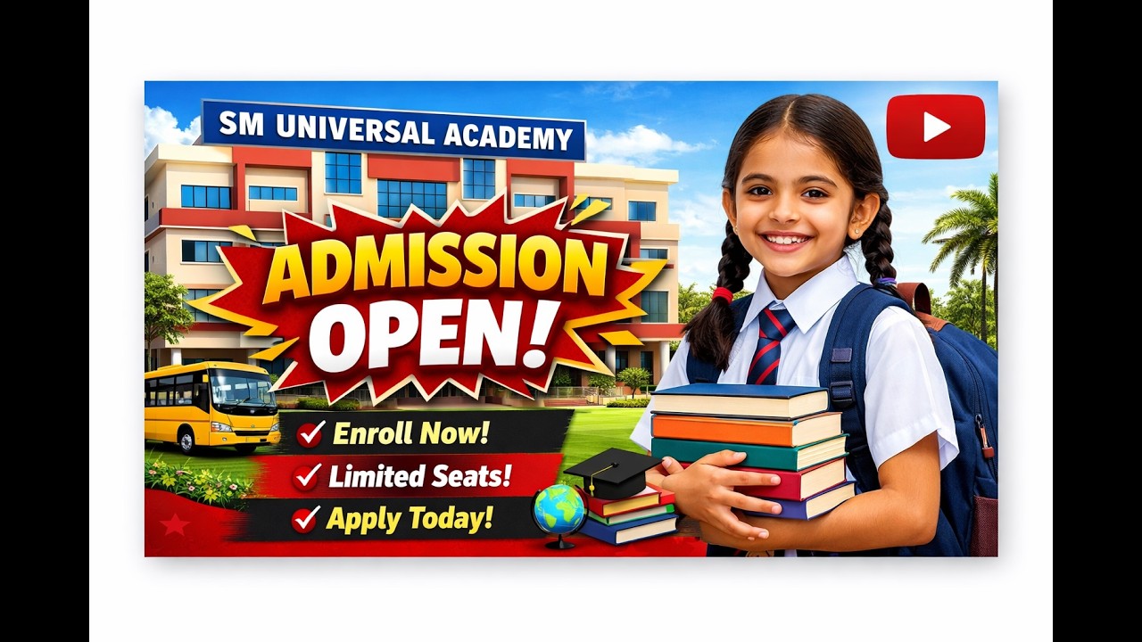 Admission Open !! SM Universal Academy !! Nursery to Class IX