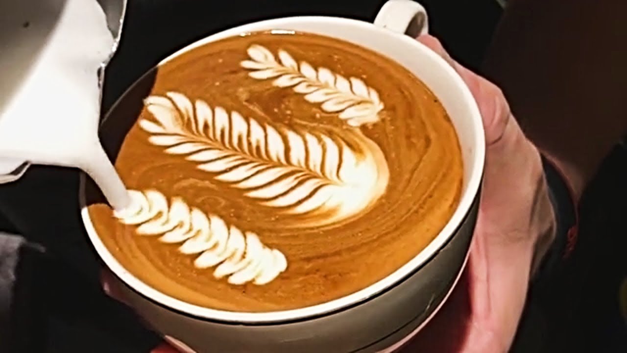 Barista Latte Art Training Oddly Satisfying Video for Stress Relief