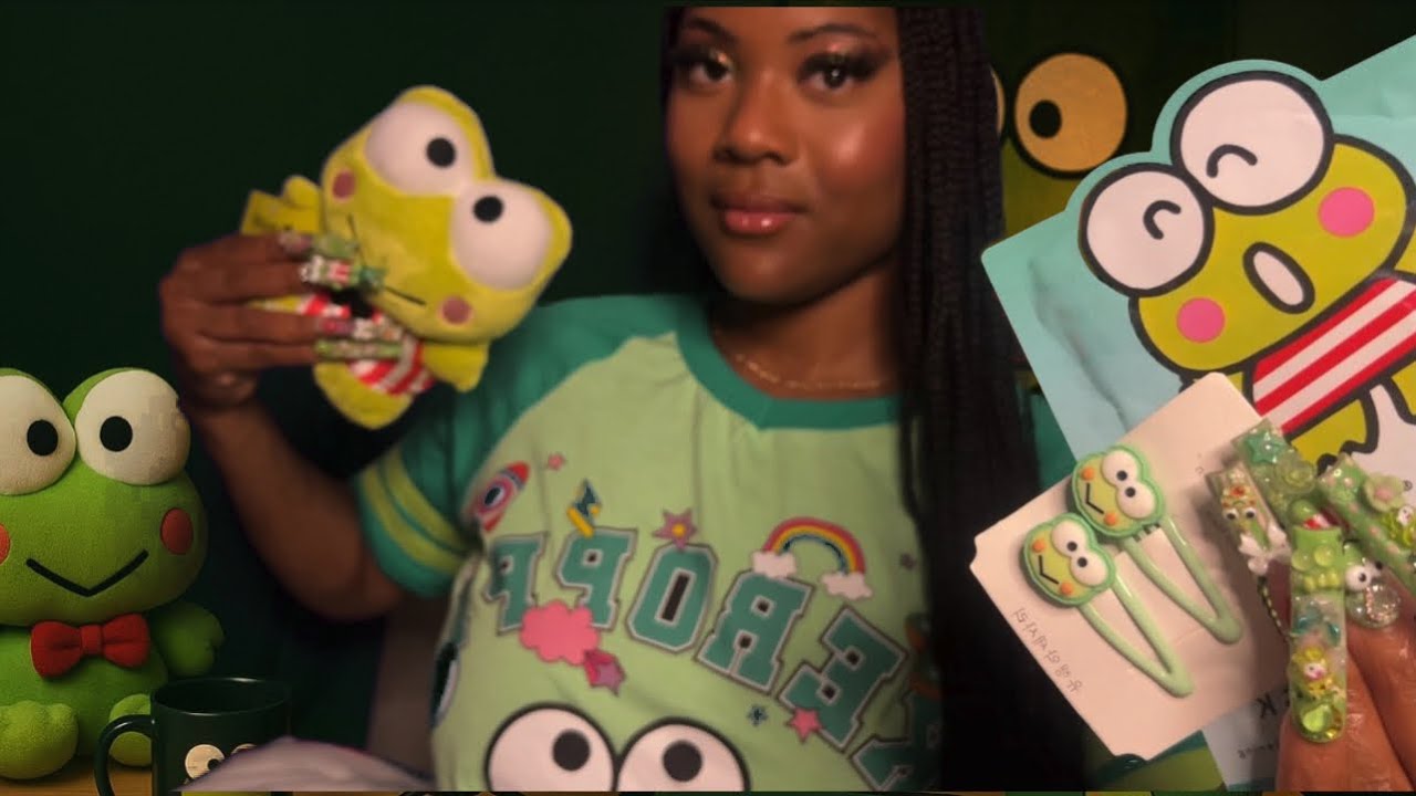 POV: The Girl Who’s Obsessed W/ Keroppi Invites You to a Sleepover|ASMR Hair Play&Skincare Role-play