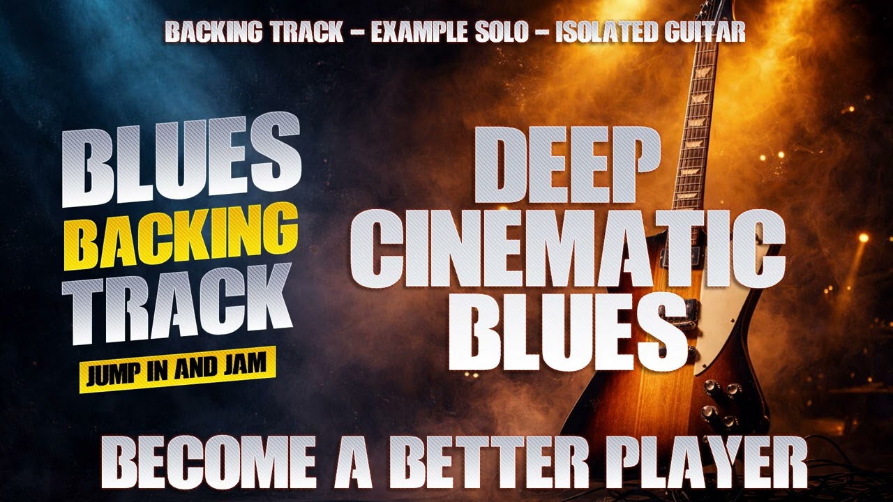 Deep Cinematic Blues Backing Track 🌙 Dark Ambient Blues