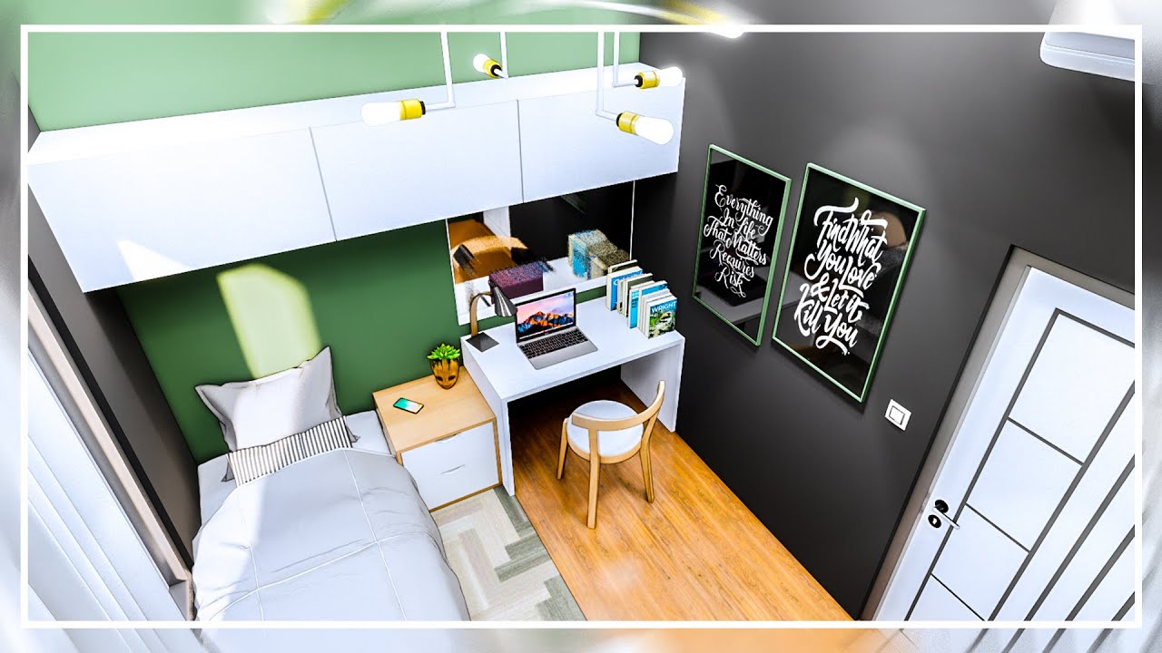 SIMPLE SMALL BEDROOM DESIGN || 2,5 X 3 METERS ROOM SIZE DESIGN AND DECORATION