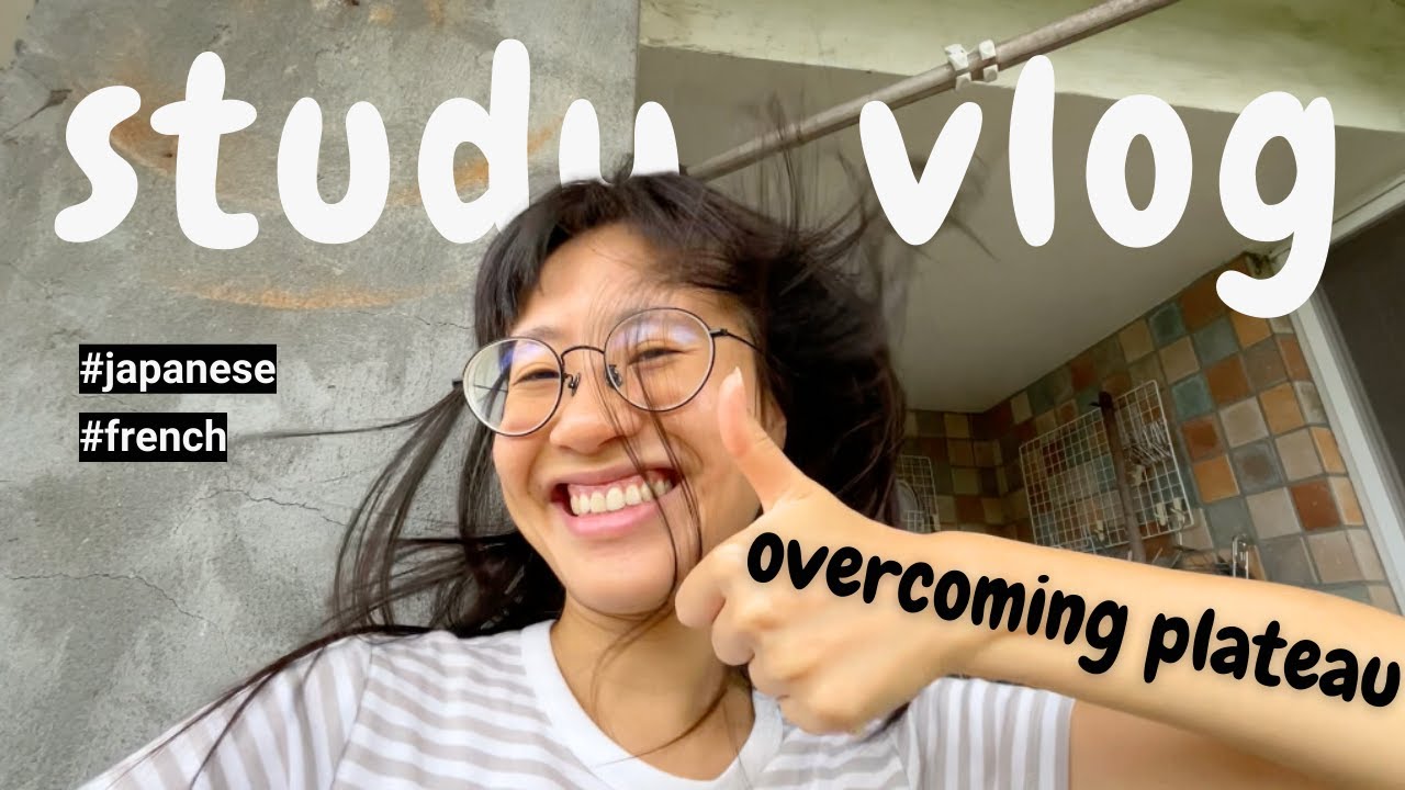 study Japanese & French with me, overcoming plateau, maintaining my language skills (STUDY VLOG🥭)