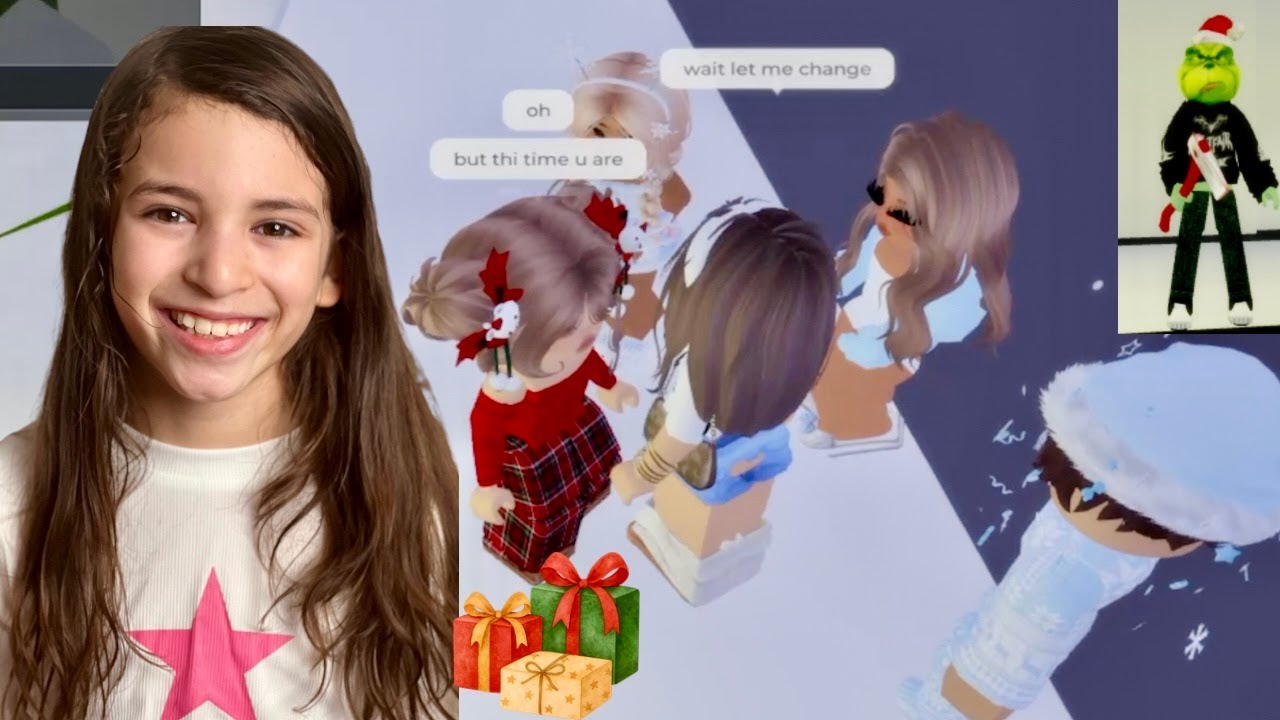 Roblox Брукхейвен 🏡 ролевая игра: Рождественский день с моими подписчиками и Гринчем