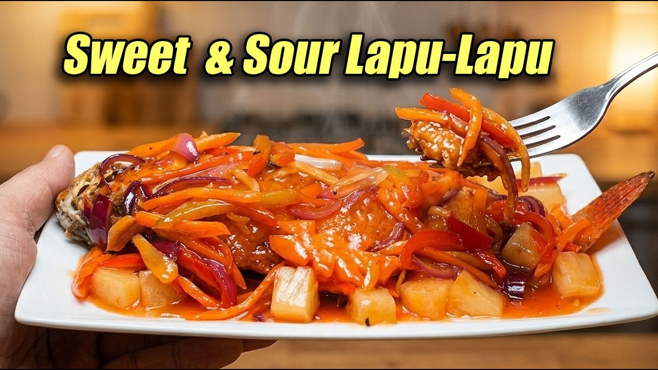 This how you cook sweet and sour lapu-lapu the easy way! And delicious too!