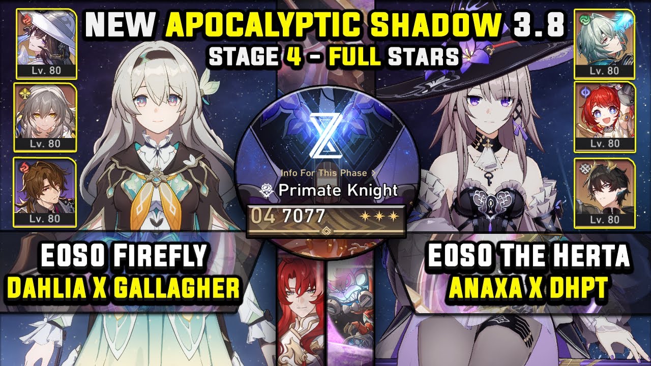 E0 Firefly Carry W/ Dahlia & E0 The Herta Carry (3 Stars) Apocalyptic Shadow 4 Honkai Star Rail 3.8