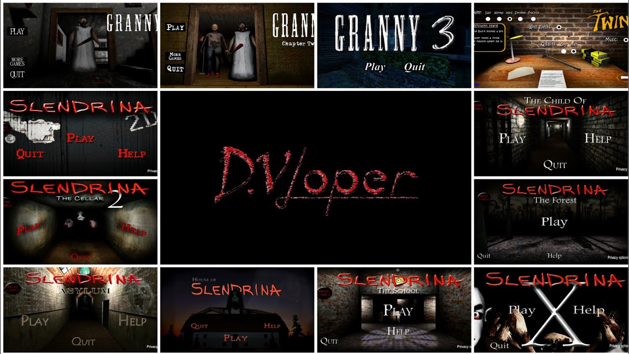 TODOS LOS FINALES DE D.VLOPER (GRANNY - SLENDRINA)