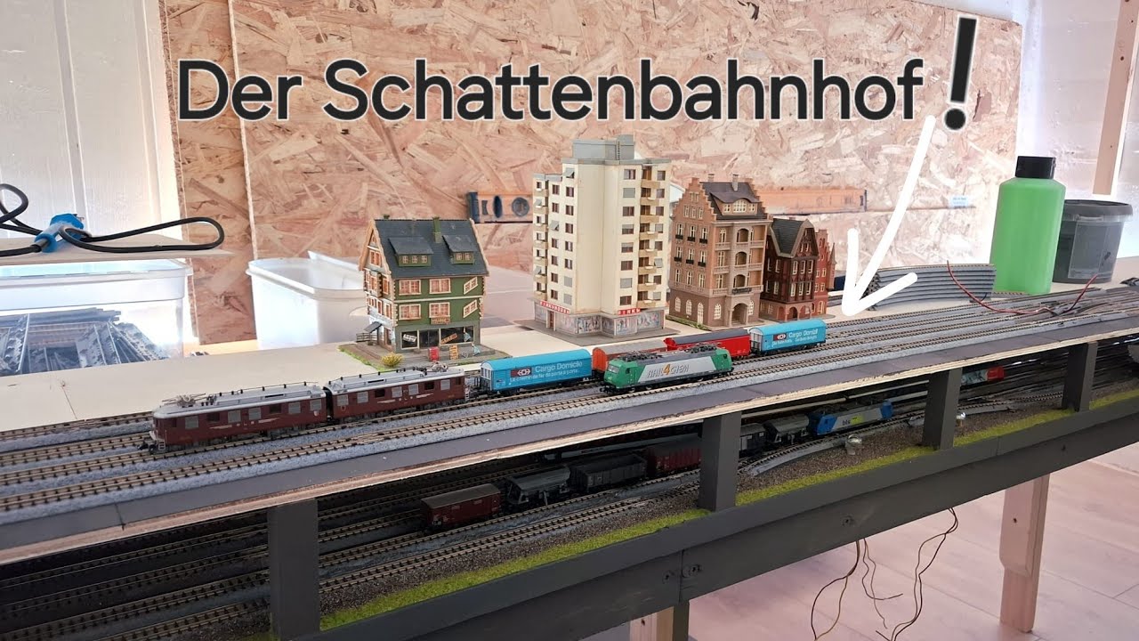 Ein Schattenbahnhof in Spur N mit 3 Gleise und 18 Weichen (Modeleisenbahn Spur N)