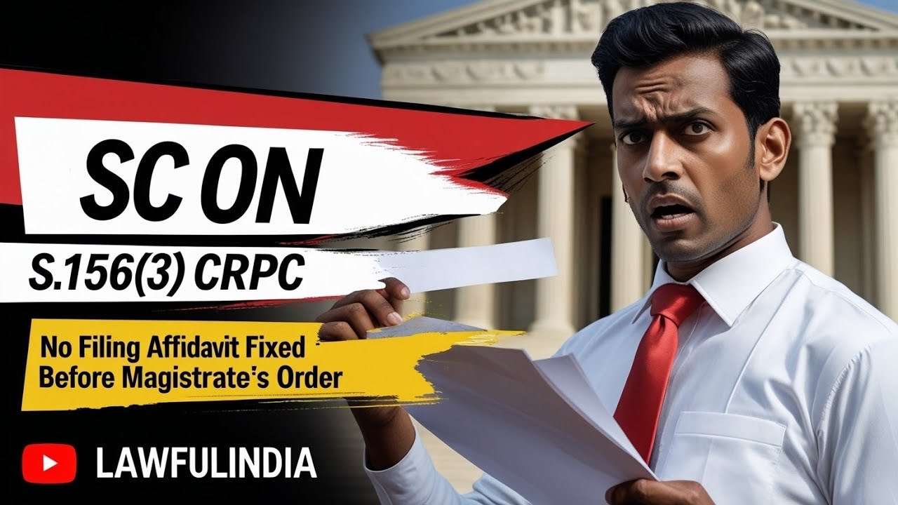 SC: Non-Filing of Affidavit U/S 156(3) CrPC is Curable But Must Be Fixed Before Magistrate&rsquo;s Order