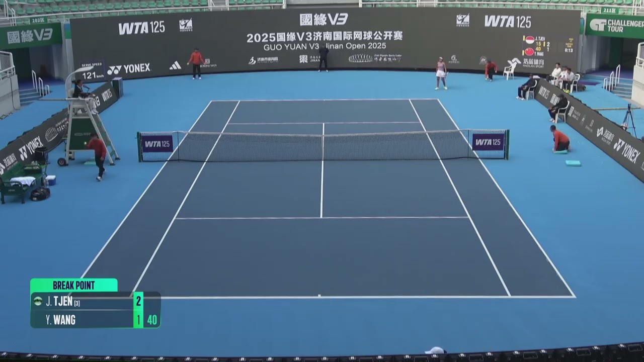 Janice Tjen [3] (INA) vs Yafan Wang [WC] (CHN) // 6-4 6-7 6-2 // W125 Jinan // 1st Round