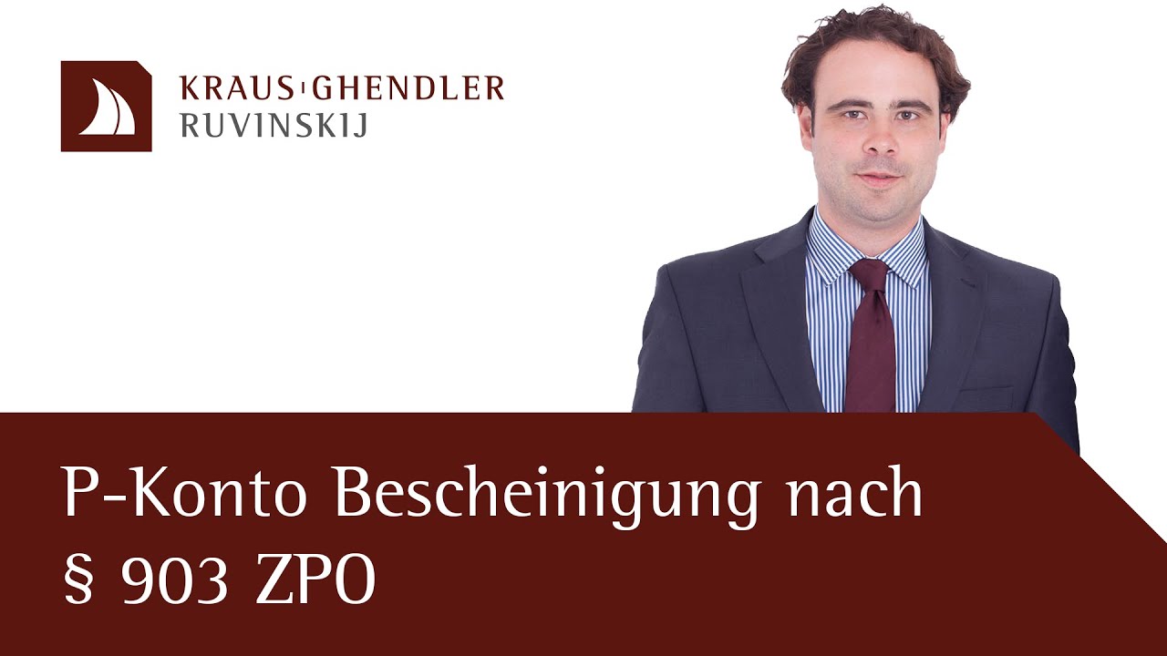P-Konto Bescheinigung nach § 903 ZPO: Das müssen Sie wissen