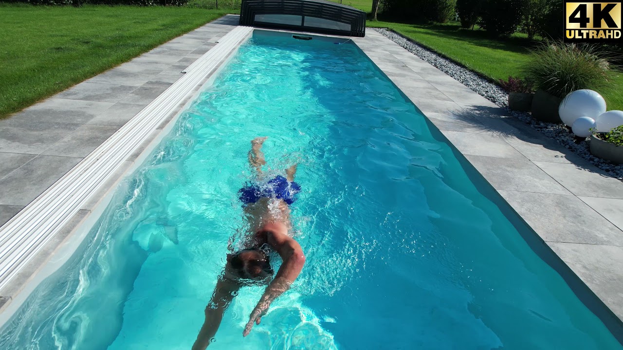 Schwimmkanal  Pool Folie hellgrau  Bodenfolie Vanity