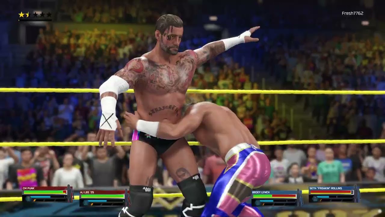 WWE 2K25 - Wrestlepalooza | Part 4 | CM Punk & AJ Lee Vs Seth Rollins & Becky lynch