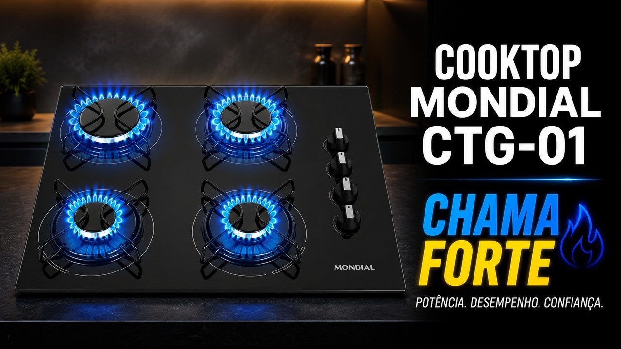 Análise Completa do Cooktop a Gás 4 Bocas Mondial CTG-01 – Praticidade e Eficiência para Sua Cozinha