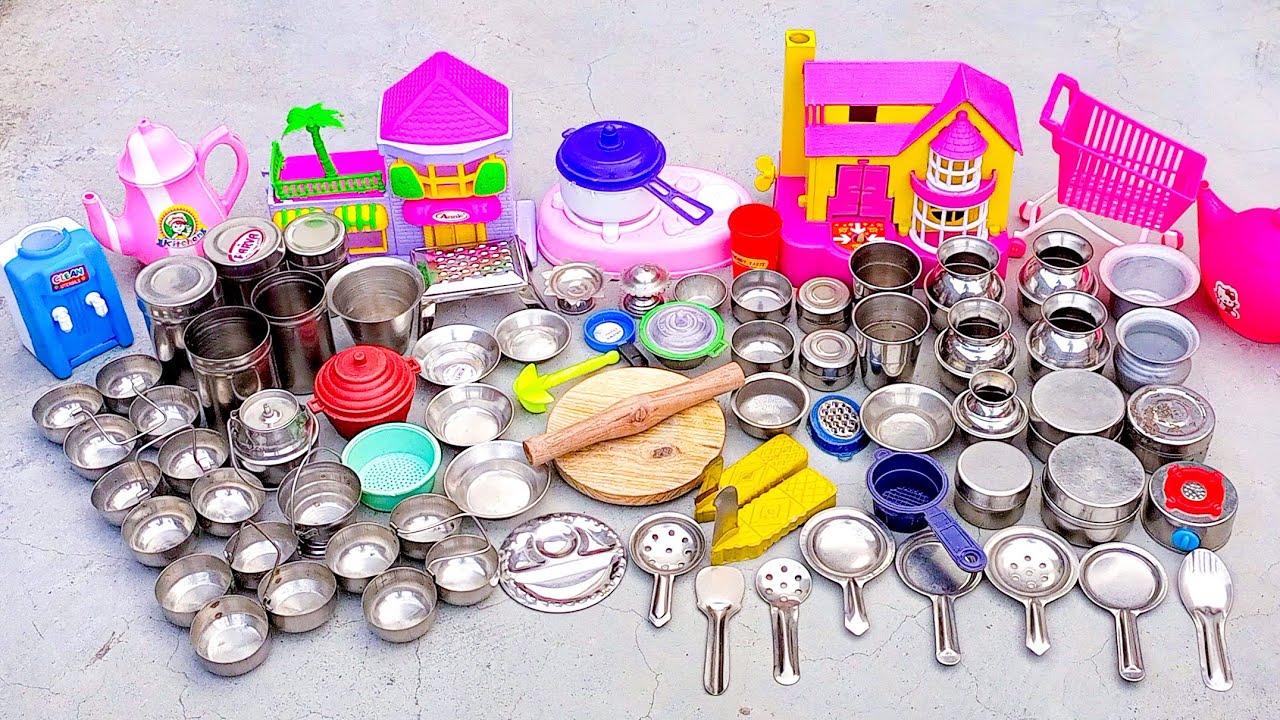 8:26 Minutes Satisfying with Unboxing Hello Kitty Mini Kitchen Set | Miniature Kitchen Set Review 