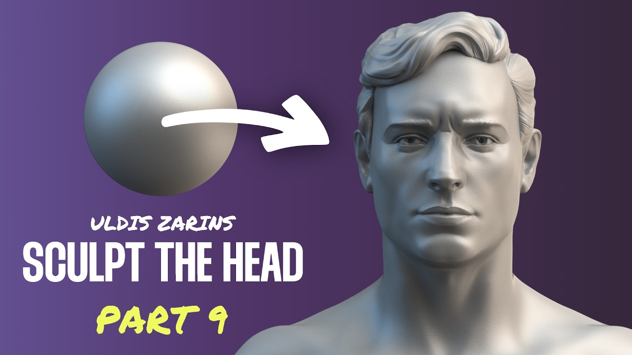 Sculpting the Head Tutorial #9 – Refining the Head and Neck Structure