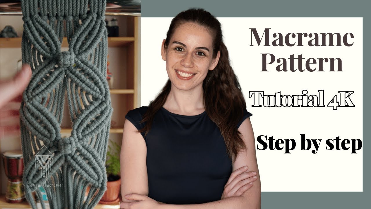 DIY Macrame Pattern | Tutorial 4K | Step by step | Flowers