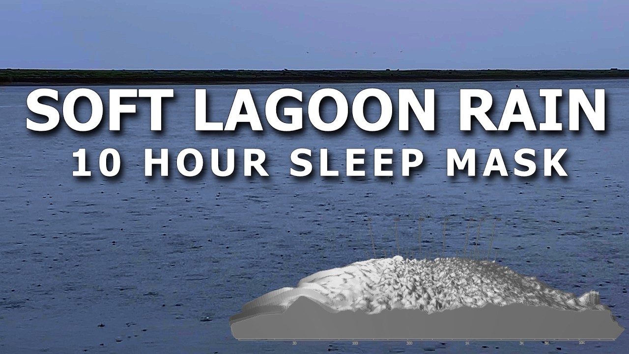 Distant Ocean Rain: Grey Noise Sleep Mask | 10 Hours Natural Tinnitus Relief
