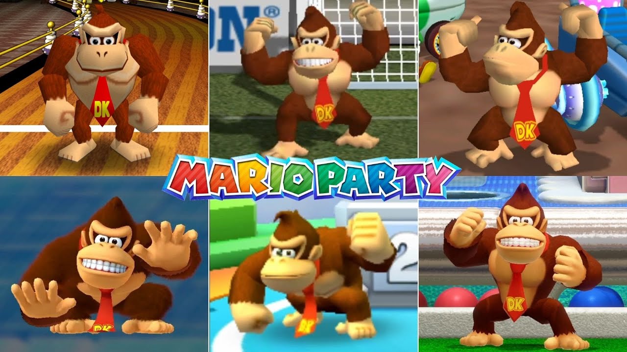 Evolution Of Donkey Kong In Mario Party Games (Playable) [1998-2018]