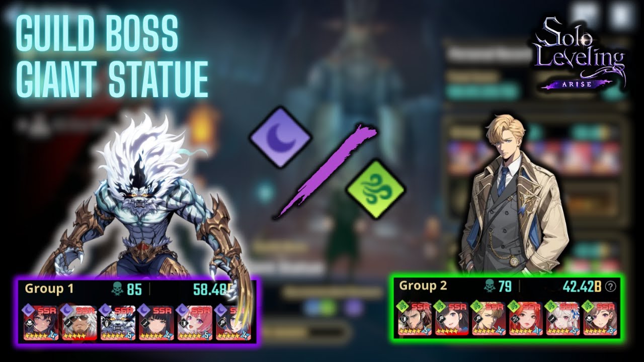 [Guild Boss] - Giant Statue | 100 Billion/164 RC (85 + 79) | Dark + Wind | SL: Arise