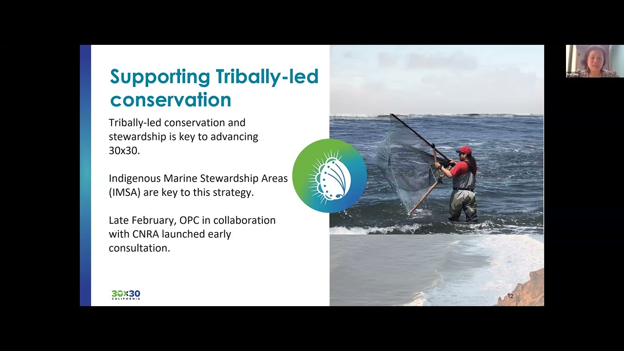 Coastal 30x30 Webinar with the California Ocean Protection Council